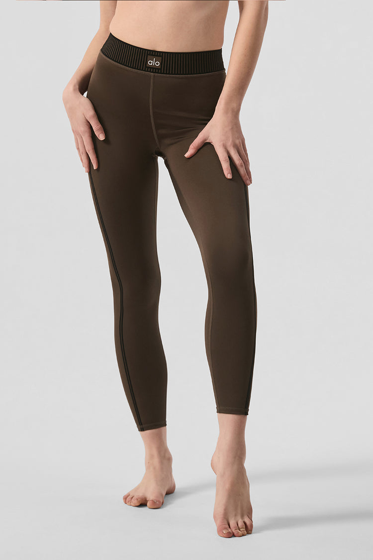 Airlift High-Waist 7/8 Corset Legging - Espresso