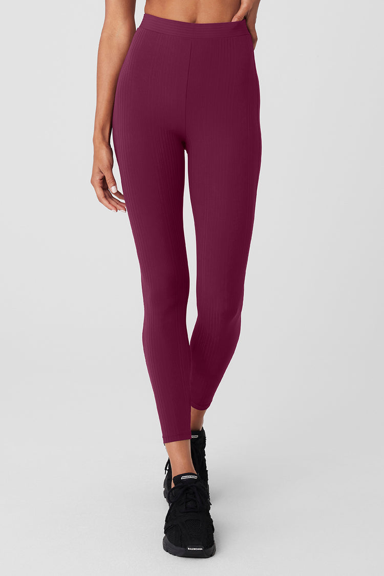 Lululemon Women's High Waist Full Length Legging Black Purple Size