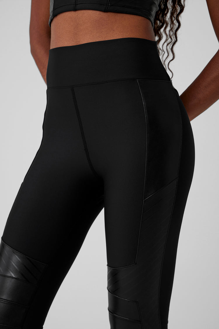 Airlift Winter Warm High-Waist Supermoto Legging - Black | Alo Yoga