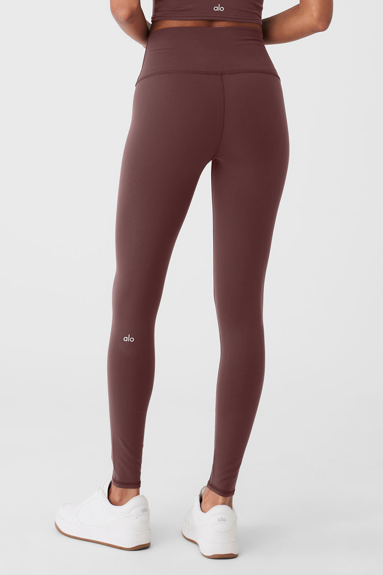 High-Waist Airbrush Legging - Cherry Cola