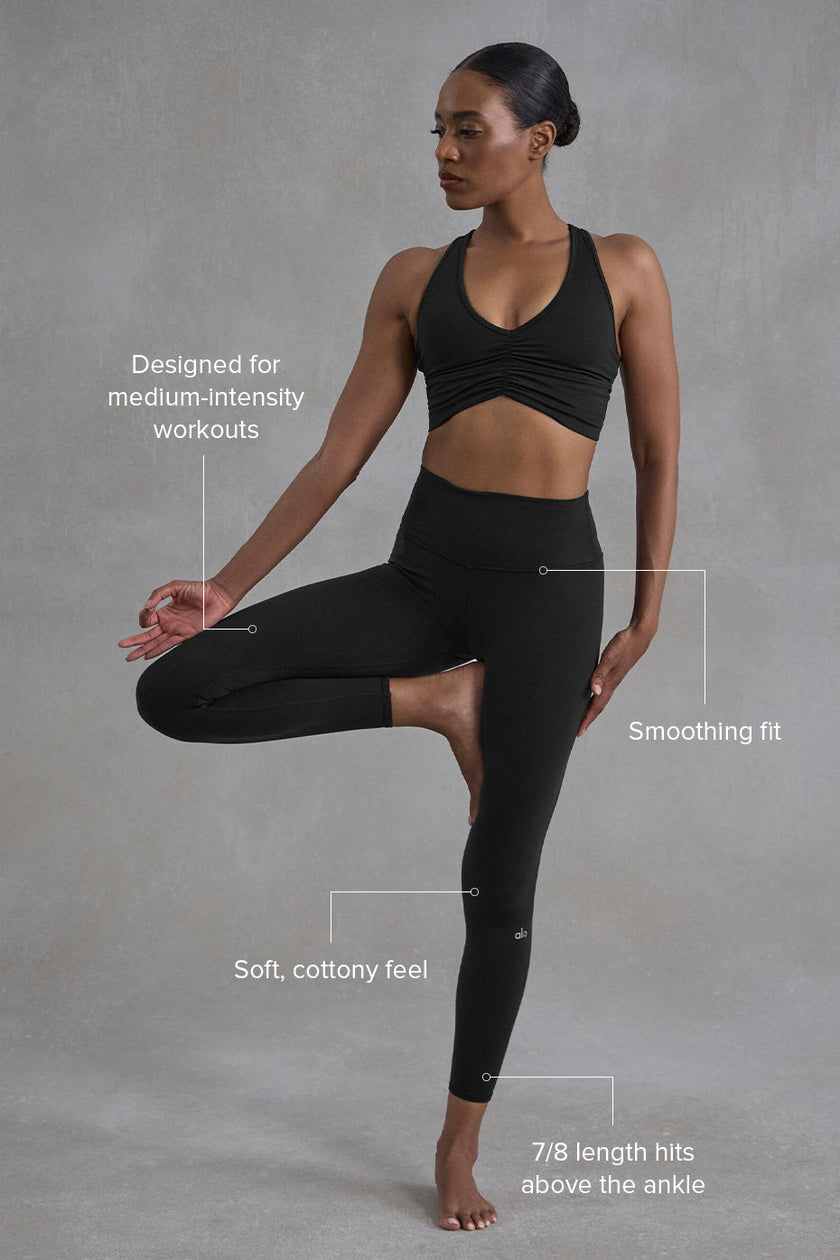 Ailan Chinlon Nylon Yoga Pant Elastic Sweat-Absorbent Bodylift Deep Squat Workout  Leggings Tights Clothing, Black, L : : Fashion