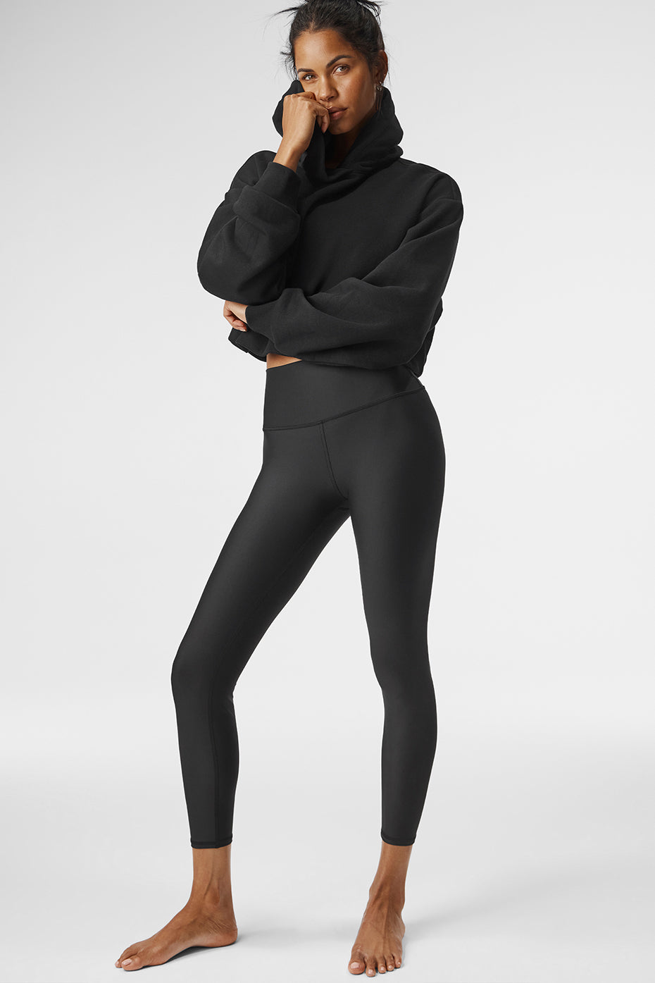 WOSHUAI Women's High Waist Faux Leather Shiny Black Capri Leggings  Reflective Liquid Metallic Shiny Wet Look Sexy Yoga Tights,S : :  Clothing, Shoes & Accessories