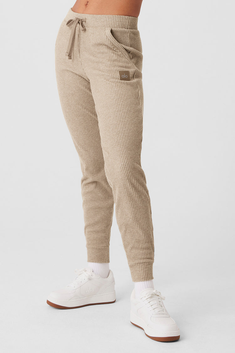ALO YOGA MUSE Sweatpant in Gravel Heather XS (2-4) Waist (25-26.5) Hip  (34.5-36)