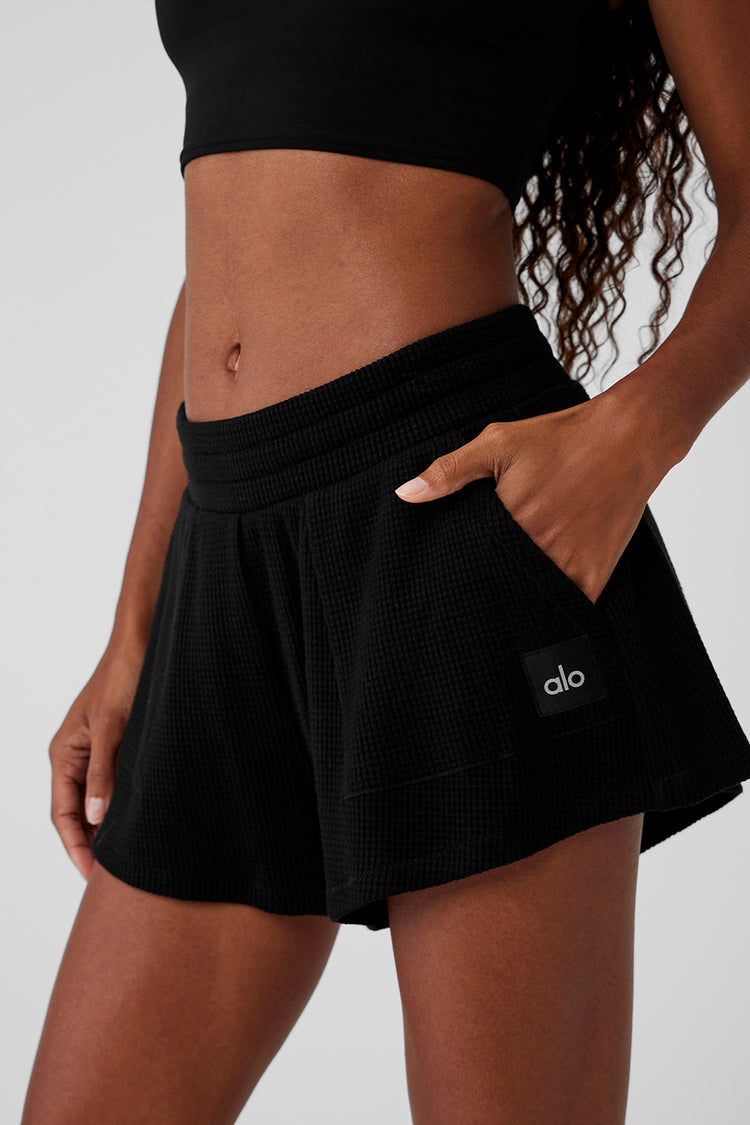 Quilted Arena Boxing Short - Black