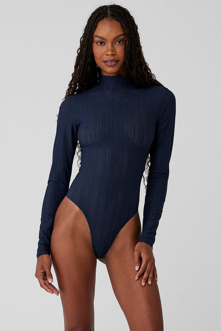 Euphoria Long Sleeve Bodysuit - Navy | Alo Yoga