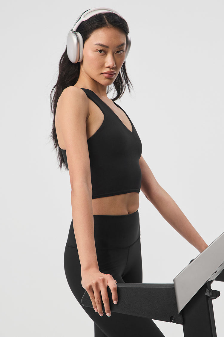 Airbrush Real Bra Tank - Black | Alo Yoga