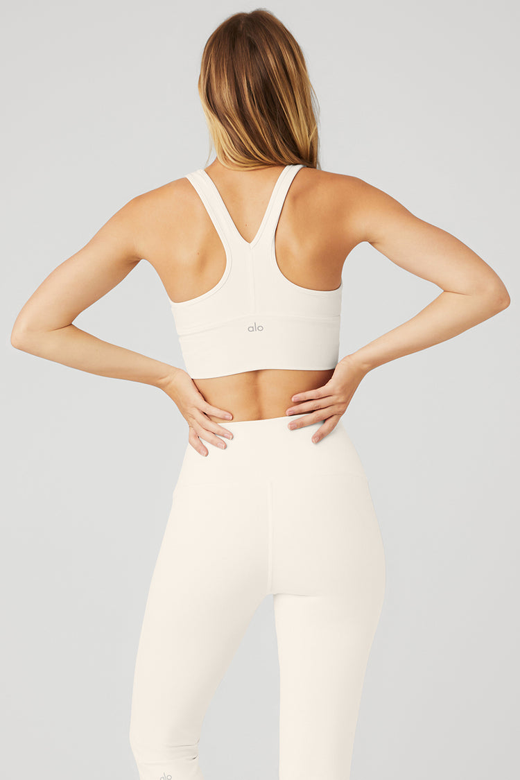 Ribbed Take Comfort Bra - Ivory  Alo yoga, Wear test, Wide leg pants