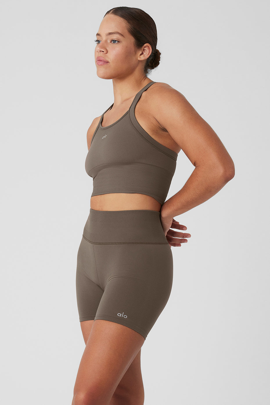 Seamless Ribbed Favorite Bra Tank - Olive Tree
