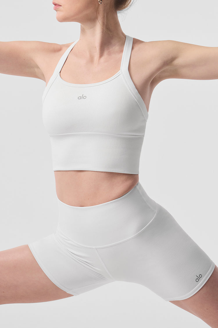 Alo Yoga Women's Rib Support Tank, White, XS : Buy Online at Best