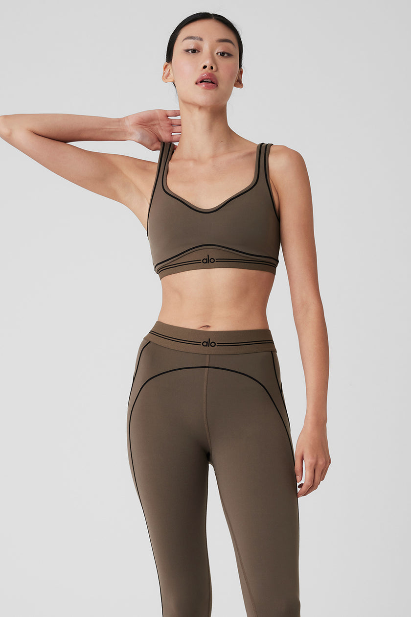 Alo Yoga Ambient Logo Sports Bra - Bergdorf Goodman