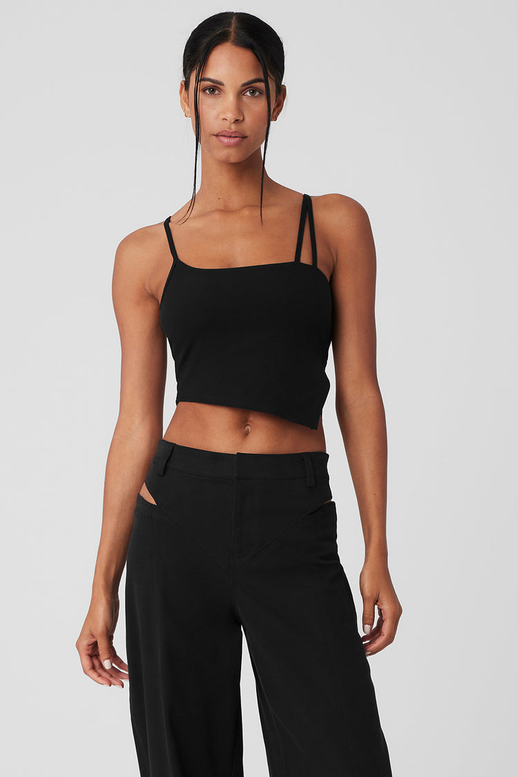 ALO Yoga, Tops, Alo Alosoft Ribbed Chic Bra Tank In Black