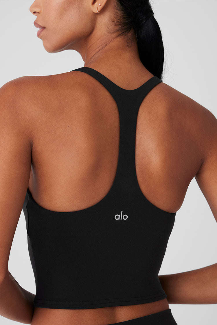 Sleek Back Bra Tank - Black