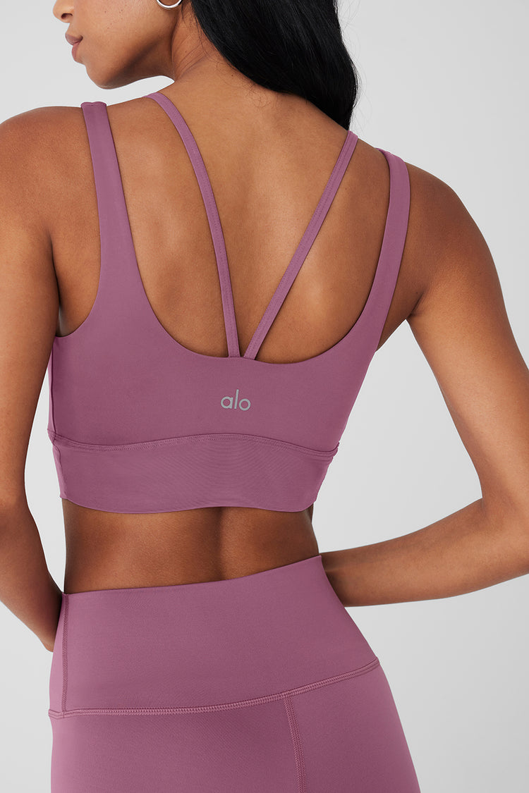 Airlift Intrigue Bra in Pink Lavender by Alo Yoga - Work Well Daily