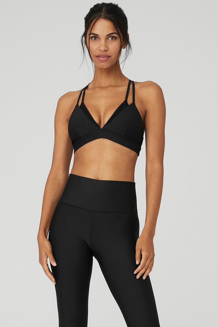 KENDALL + KYLIE Black Cut Out Racerback Sports BRA Top Womens Sz LARGE  12-14 NEW