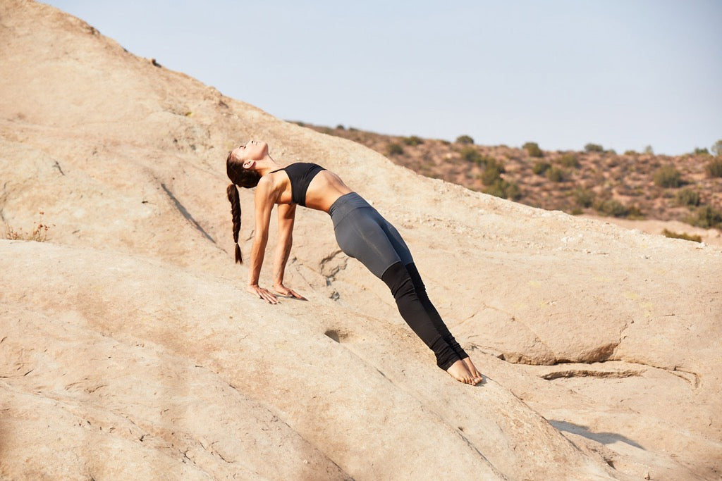 Buy Alo Yoga Goddess Ribbed Legging - Women's Volcano Glossy/Stormy, S  Online at desertcartSeychelles