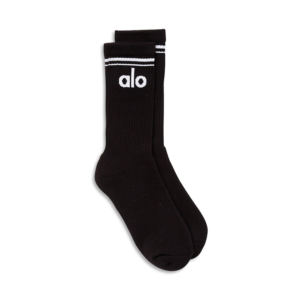 Unisex Throwback Sock- Black/White | Alo Yoga