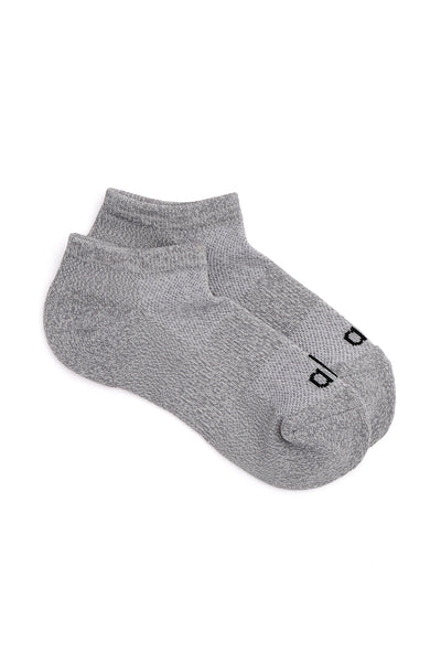 Alo Yoga Women's Everyday Sock - Dove Grey Heather/Black. 1