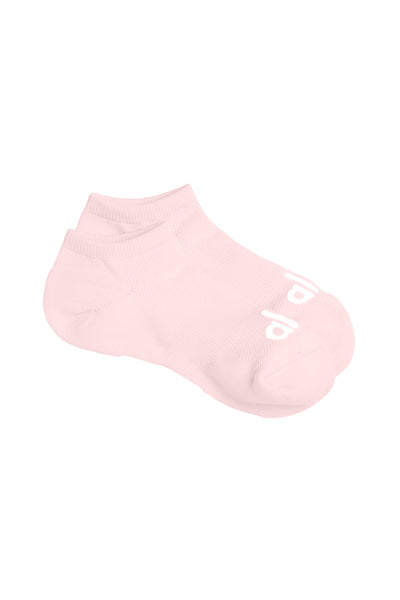 Alo Yoga Women's Everyday Sock - Powder Pink/White. 1