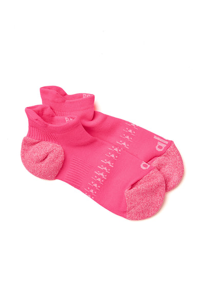 Alo Yoga Women's Performance Tab Sock - Hot Pink/White. 1