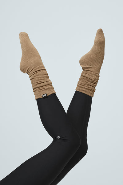 Alo Yoga Women's Scrunch Sock - Gravel. 3