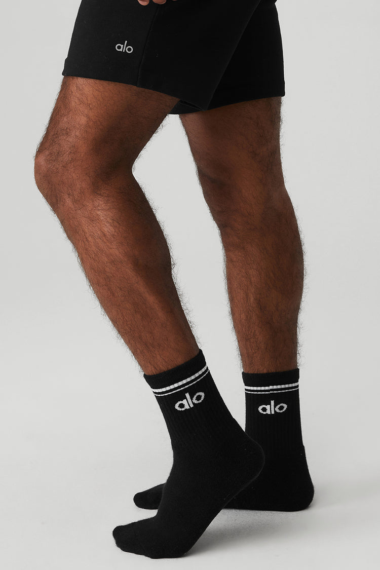 Unisex Throwback Sock - White/Black - White/Black / S