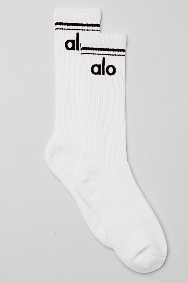 Unisex Throwback Sock - Black/White