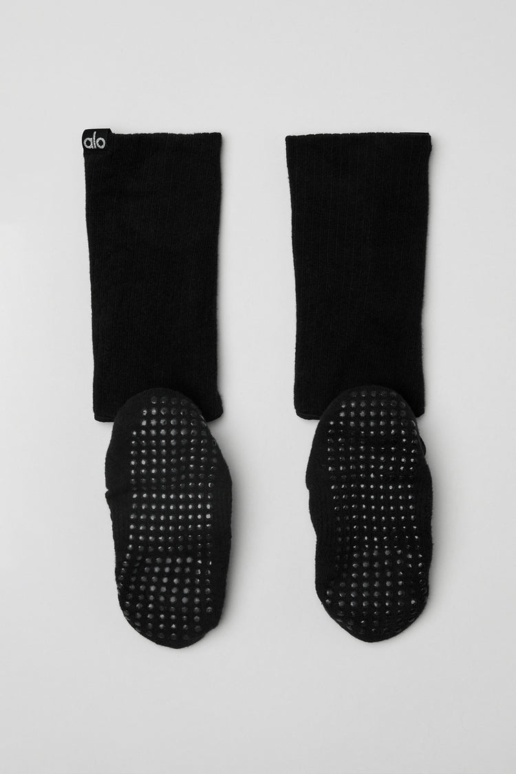 Women's Strappy Siren Grip Sock - Black