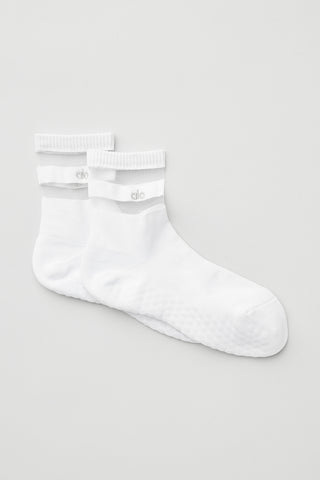 Women's Strappy Siren Grip Sock - Black