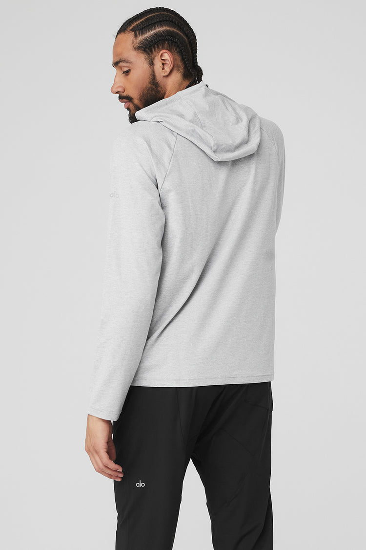 The Conquer Hoodie - Gravel  Long sleeve tshirt men, Hoodies, 4 way  stretch fabric