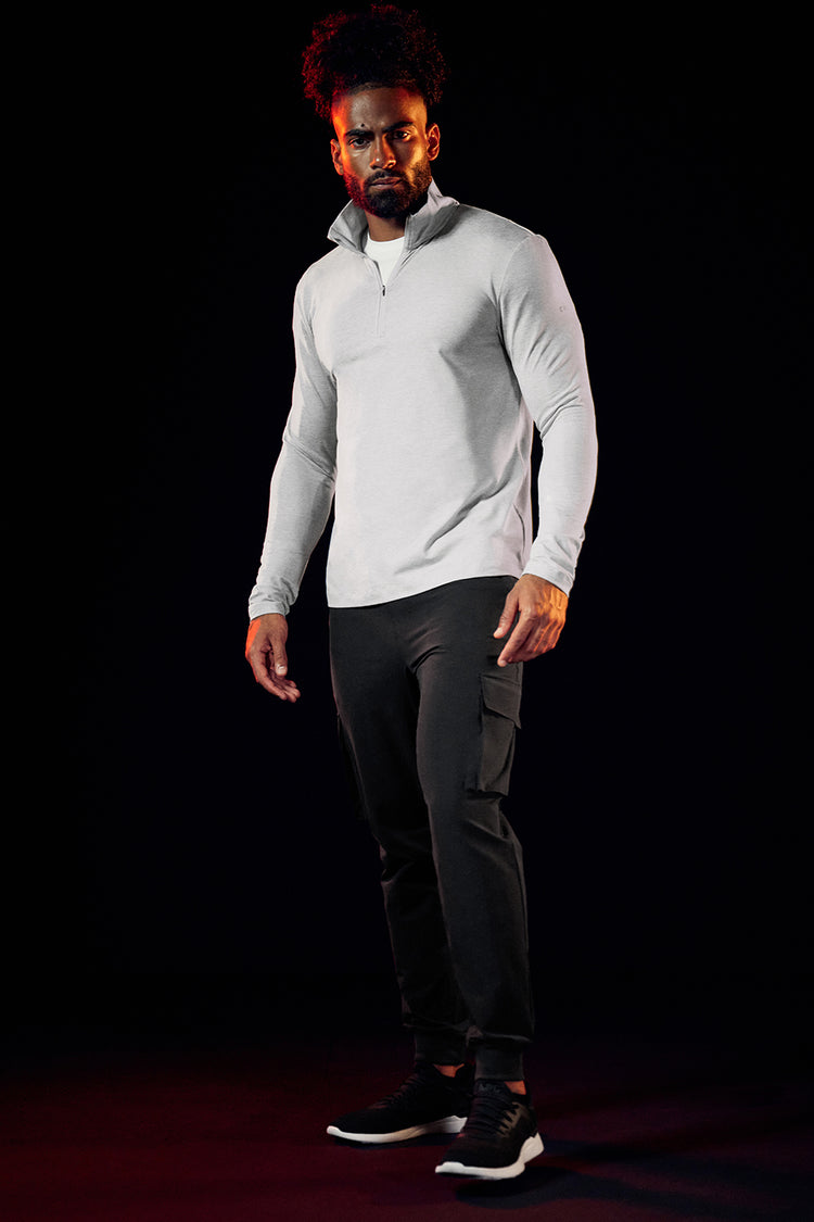Conquer 1/4 Zip Reform Long Sleeve - Athletic Heather Grey