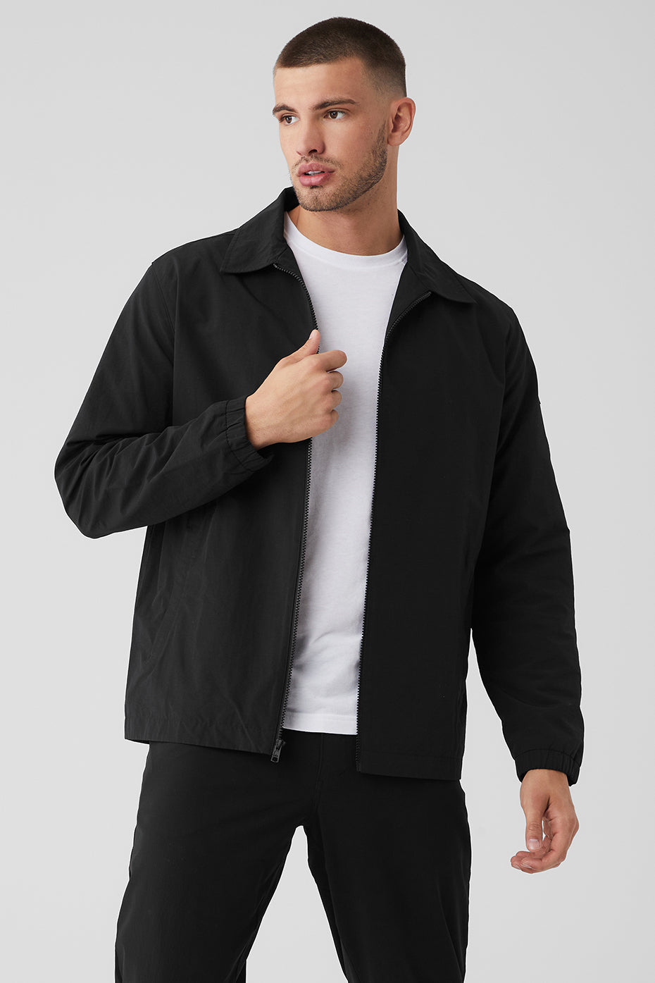 Alo Yoga Sherpa Edge Shacket Jacket in Black, Size: Large