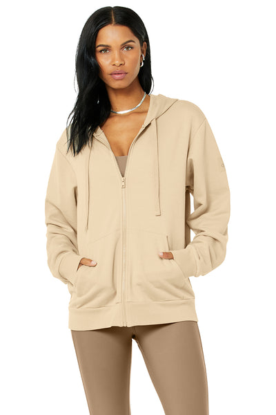 Alo Yoga Everyday Full Zip Hoodie - Sand Dune. 1