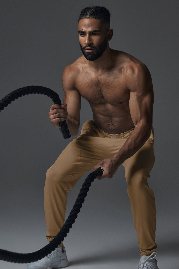 Beige Conquer Revitalize Lounge Pants In Gravel