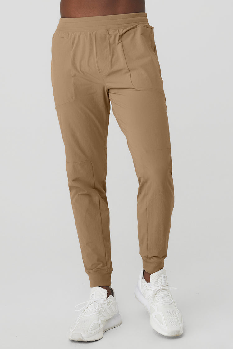 Alo Yoga Beige Conquer Revitalize Lounge Pants In Gravel