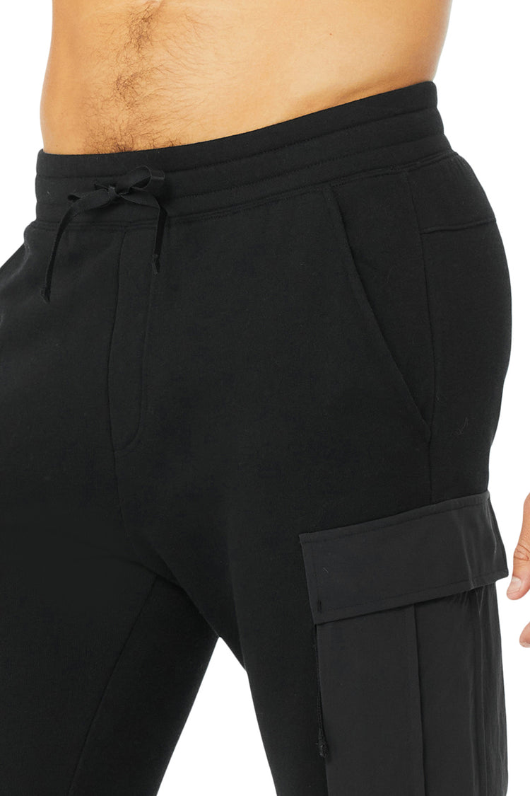 Alo Yoga Men's Conquer Pulse Pant Active Sweatpants Black Size SMALL