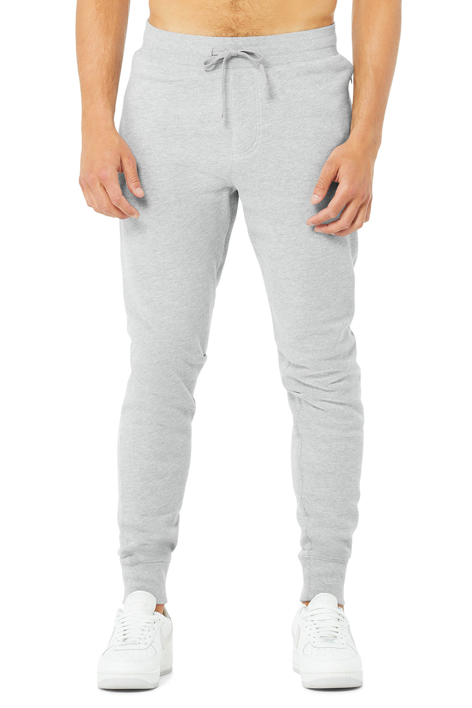 Lean into Lounge, Alo Yoga Muse Ribbed Fleece Sweatpants - Light gray