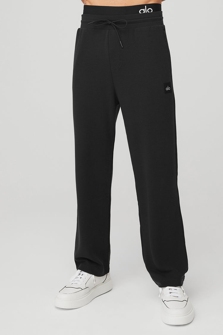 ALO Yoga, Pants & Jumpsuits, Alo Yoga Micro Waffle Fireside Sweatpants  Black Small