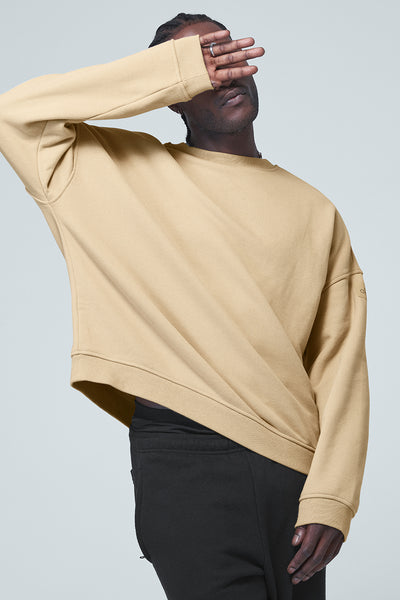 Alo Yoga Renown Crew Neck Pullover - Sand Dune. 1