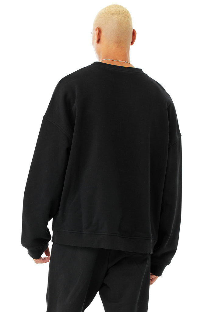 Renown Heavy Weight Emblem Crew Neck Pullover - Black | Alo Yoga