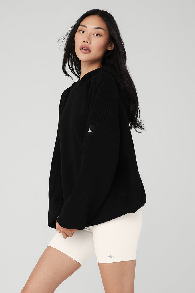 Scholar Hooded Sweater - Black | Alo Yoga