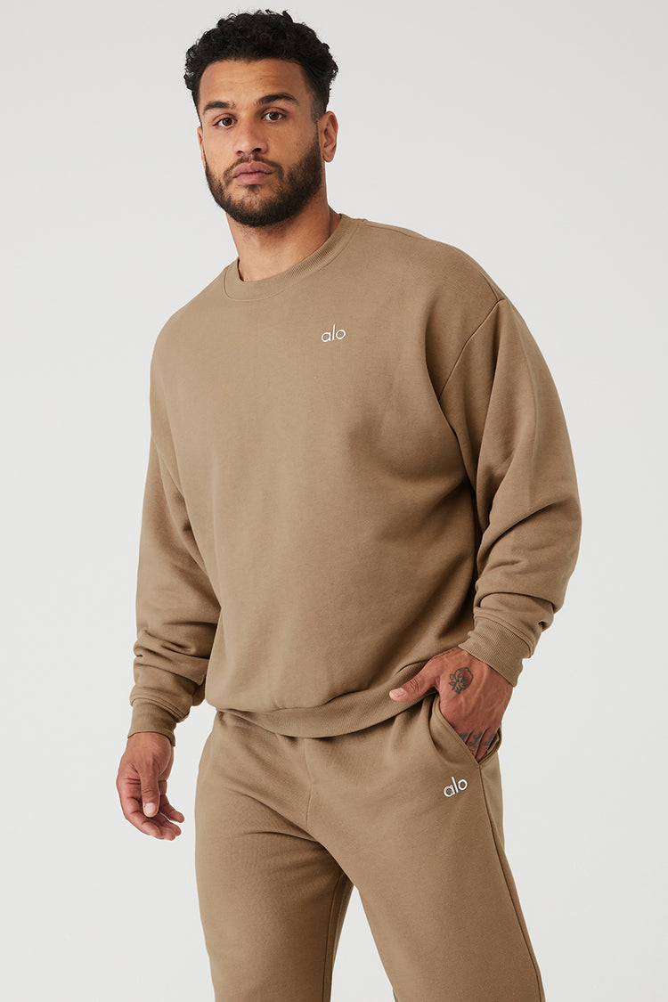 Accolade Crew Neck Pullover - Gravel | Alo Yoga