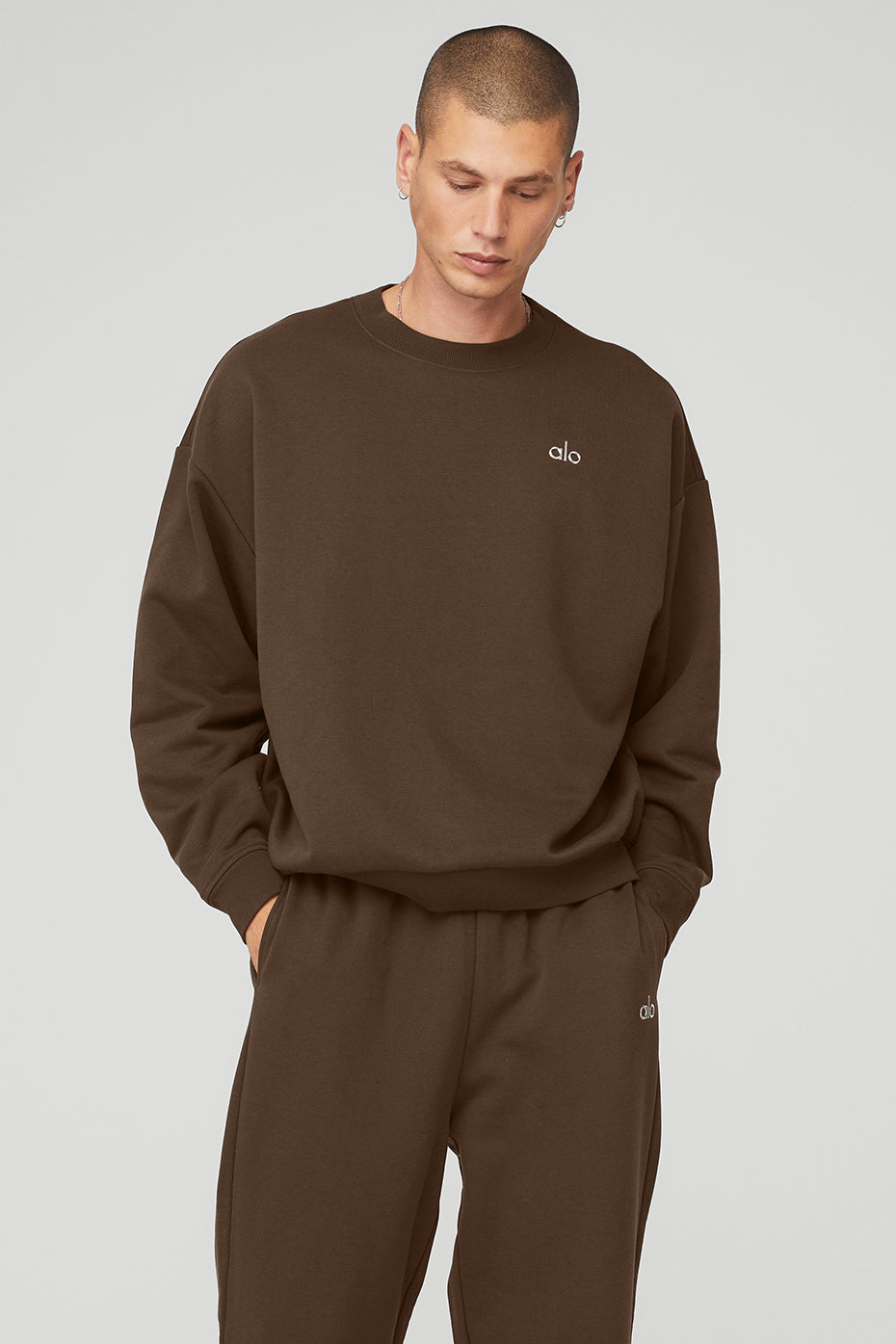 Accolade Crew Neck Pullover Espresso Mens