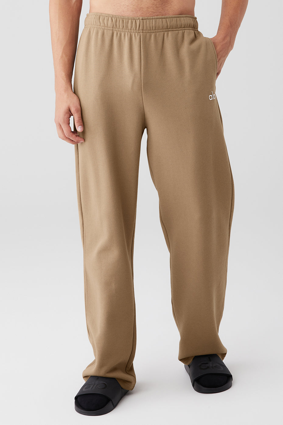 Beige Conquer Revitalize Lounge Pants by Alo on Sale