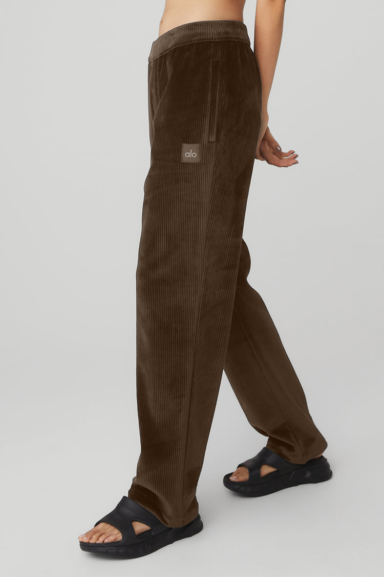 Velour Baller Pant Espresso Alo Yoga