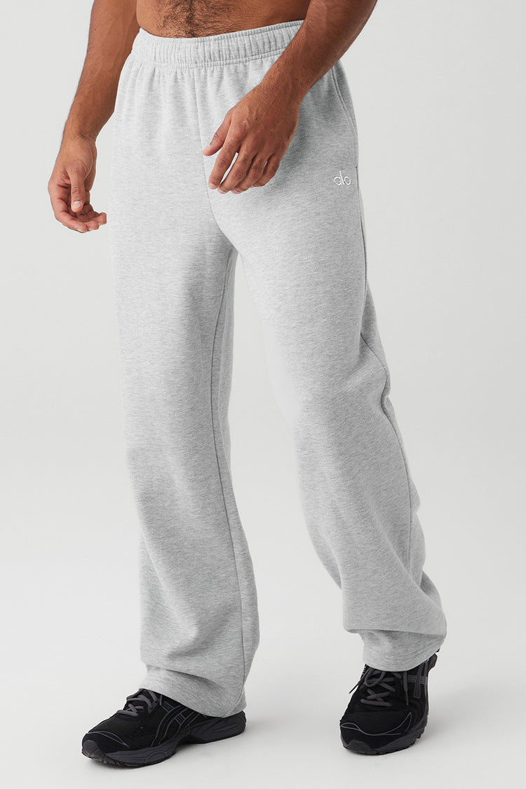 Men's Flared Sweatpants Grey Pants Size L Large