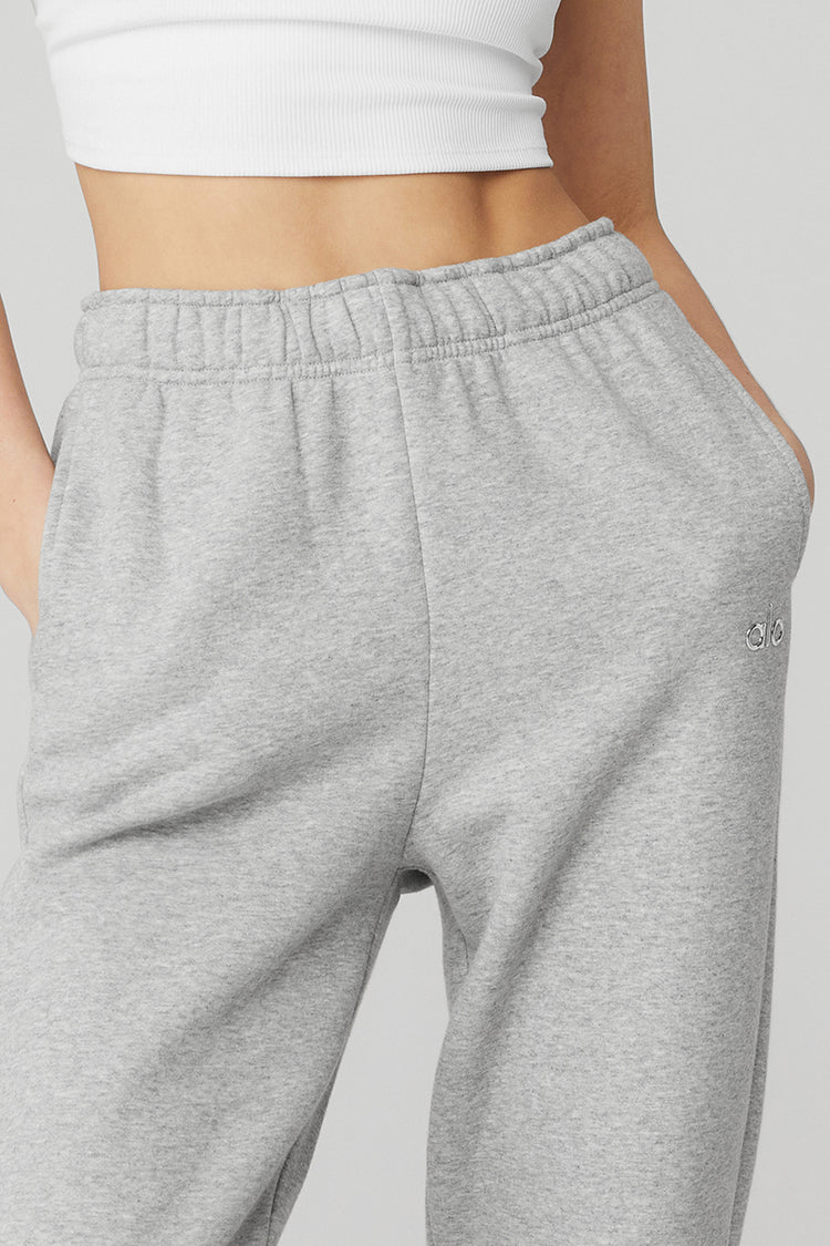 Accolade Straight Leg Sweatpant in Athletic Heather Grey by Alo Yoga