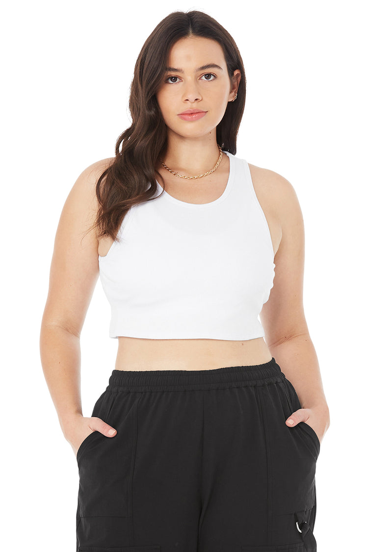 Alo Yoga Women's Rib Support Tank, White, Large : : Clothing,  Shoes & Accessories