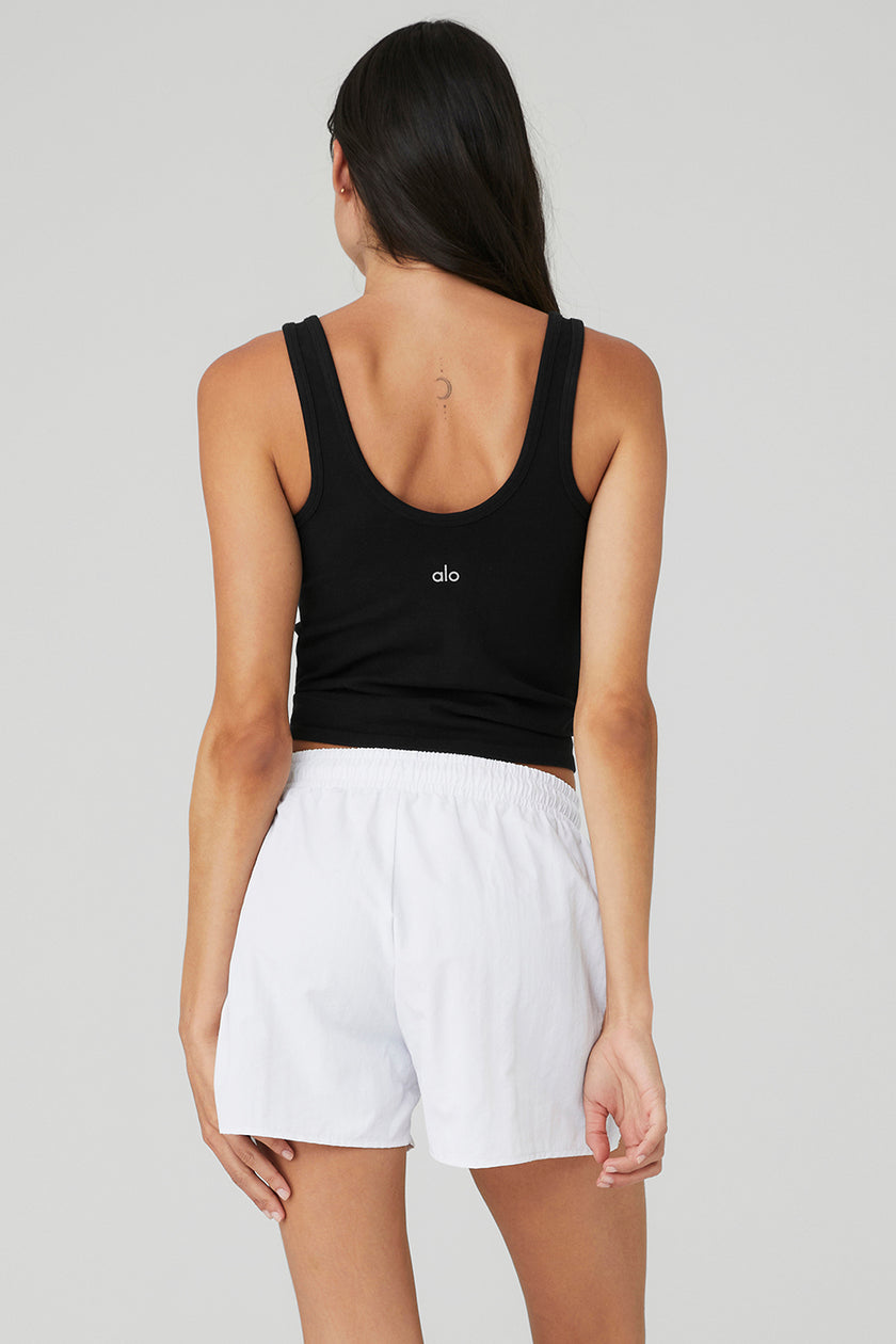 Alo Yoga womensW9032RRib Support Tank sleeveless Shirt - white - X