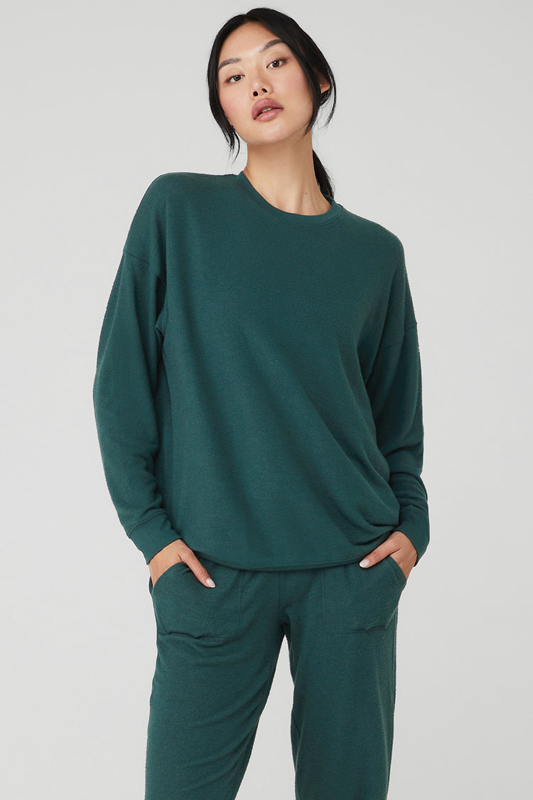 Soho Pullover - Midnight Green | Alo Yoga