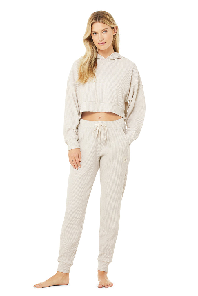 Muse Rib-Knit Hooded Sweatshirt Sweatpants